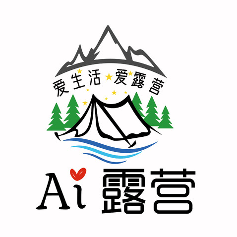 AI露营logo设计