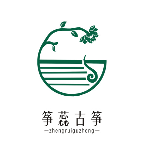 筝蕊古筝logo设计