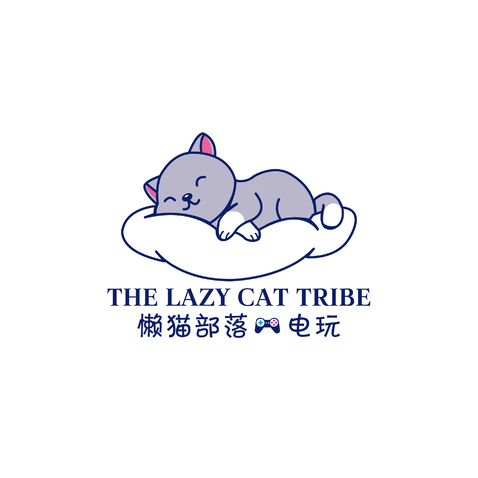 懒猫部落logo设计