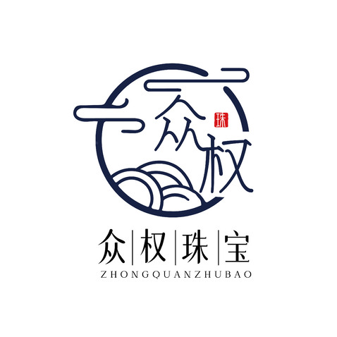 众权珠宝logo设计