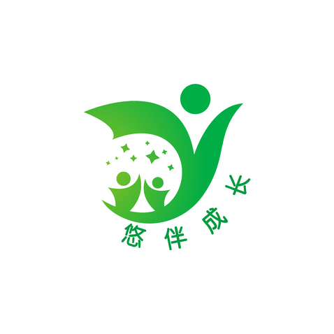 悠伴成长logo设计