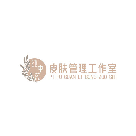 纯中药皮肤管理工作室logo设计