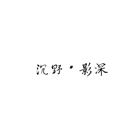 沉野＂影深logo设计