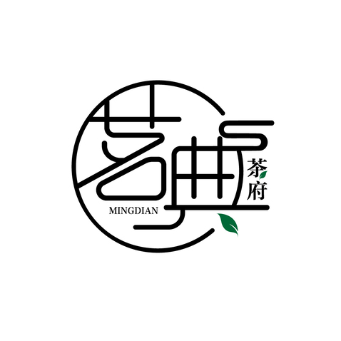 茗典茶府logo设计