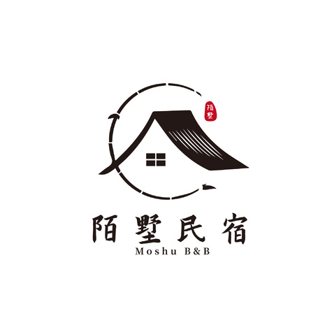 陌墅民宿logo设计