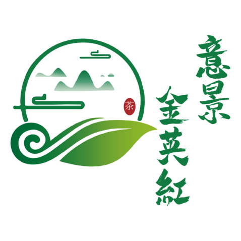 意景金英红logo设计