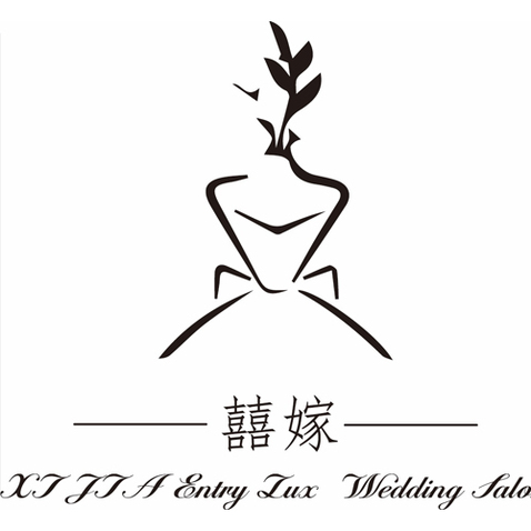 喜嫁婚纱logo设计