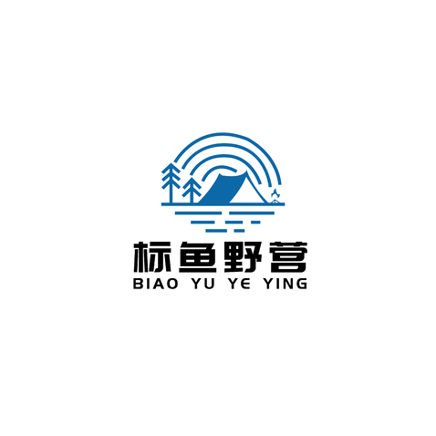 标鱼野营logo设计