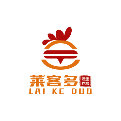 莱客多汉堡炸鸡logo设计