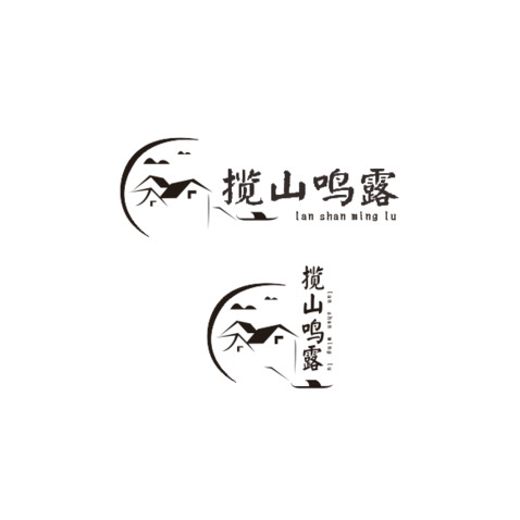 揽山鸣露logo设计