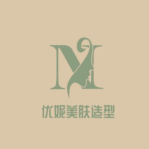 优妮美肤造型logo设计