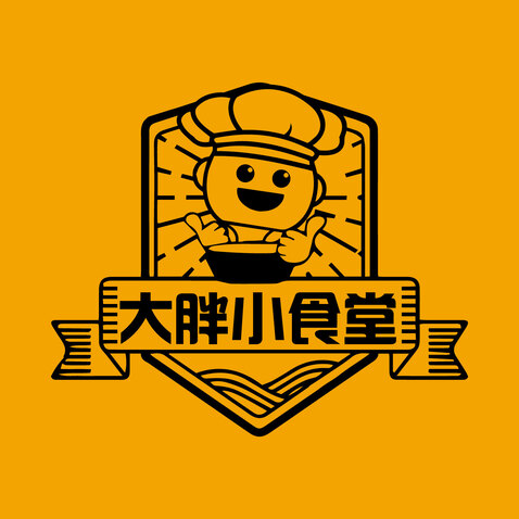 大胖小食堂logo设计