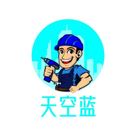 天空蓝logo设计