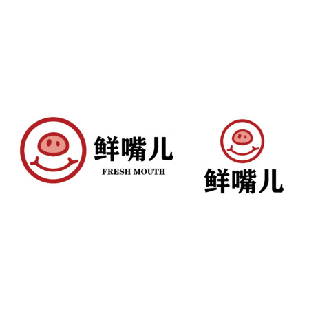 鲜嘴儿logo设计