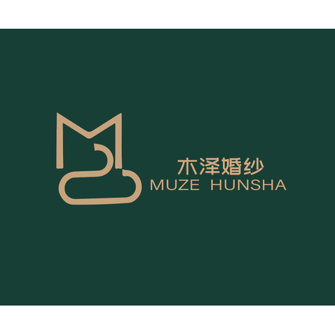 木泽婚纱logo设计