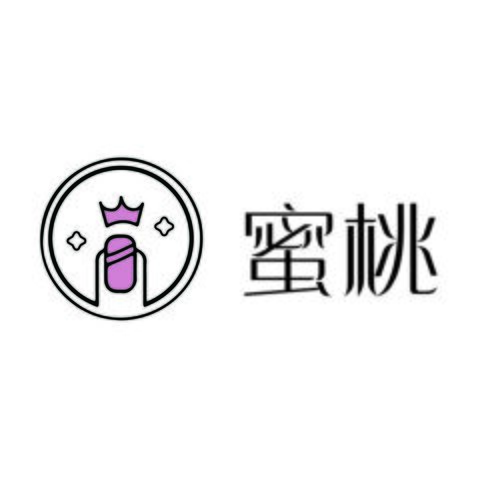 蜜桃美甲logo设计