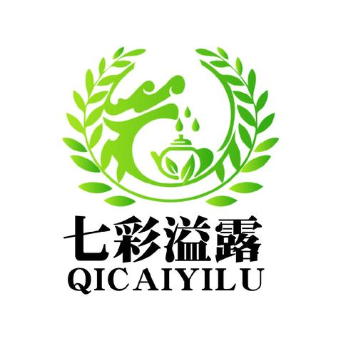 七彩溢露logo设计