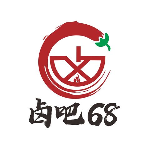 卤吧68logo设计