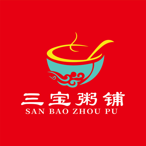 三宝粥铺logo设计