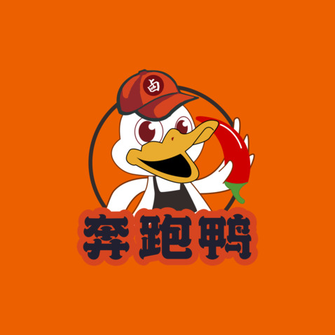 奔跑鸭logo设计