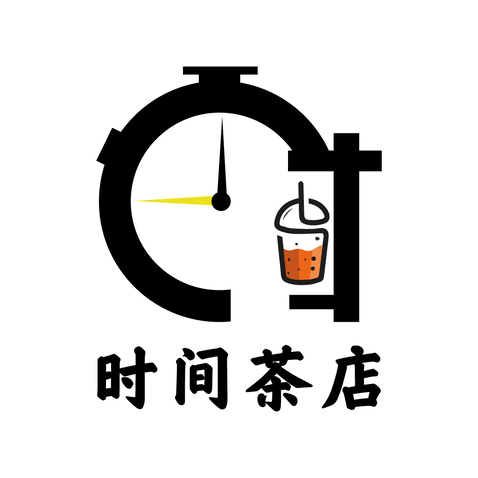 时间茶店logo设计