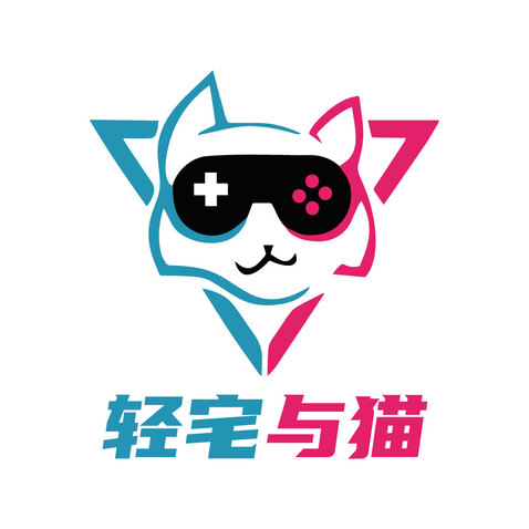 轻宅与猫logo设计