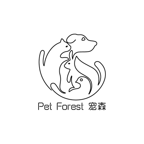 PETFOREST宠森logo设计