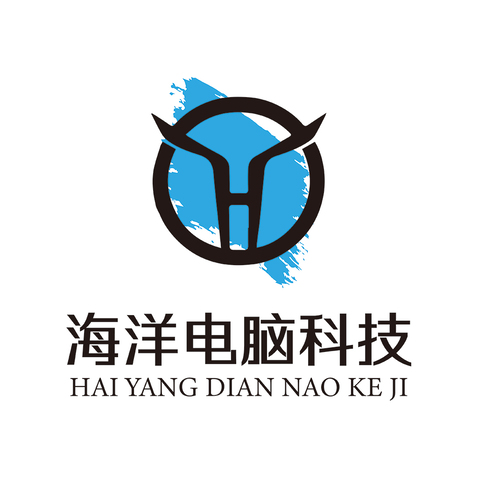 海洋电脑科技logo设计