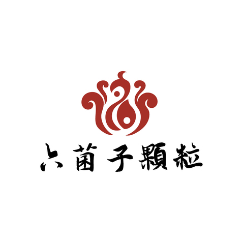 六菌子颗粒logo设计