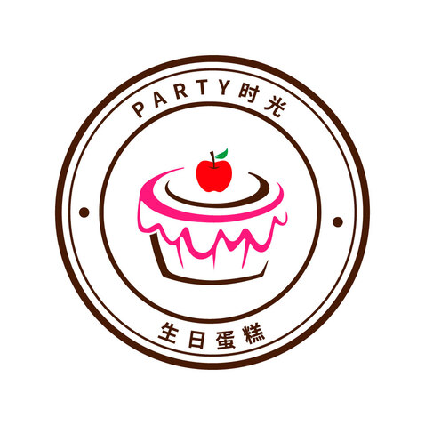 party时光生日蛋糕logo设计