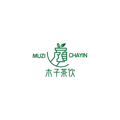 木子茶饮logo设计