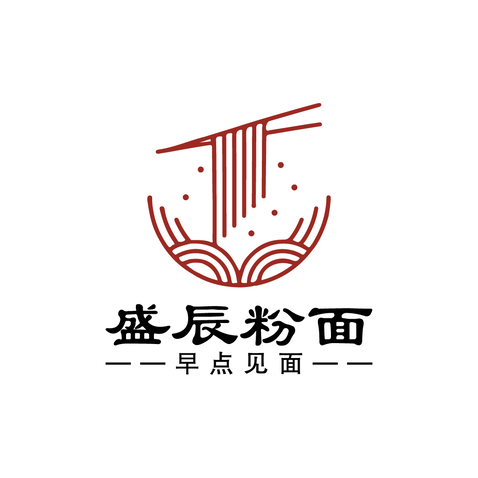 盛辰粉面logo设计