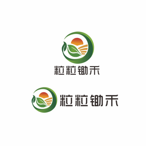 粒粒锄禾logo设计