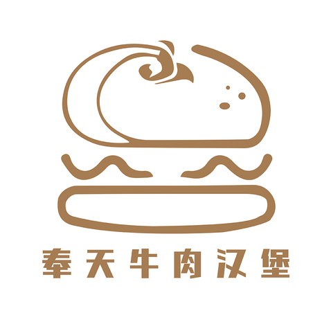 奉天牛肉汉堡logo设计