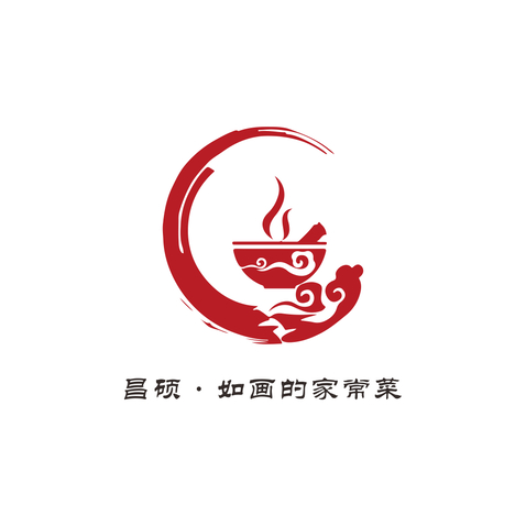 昌硕·如画的家常菜logo设计