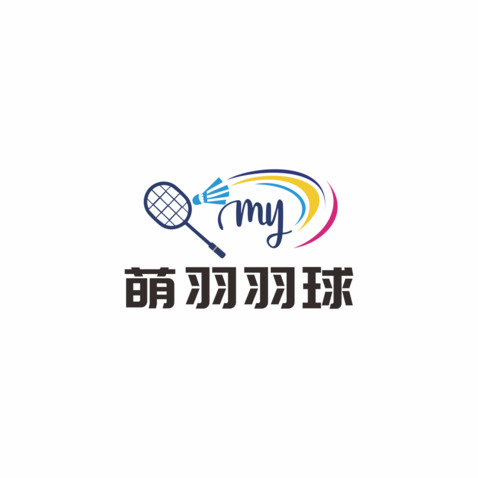 萌羽羽球logo设计