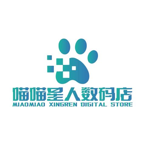 喵喵星人数码店logo设计