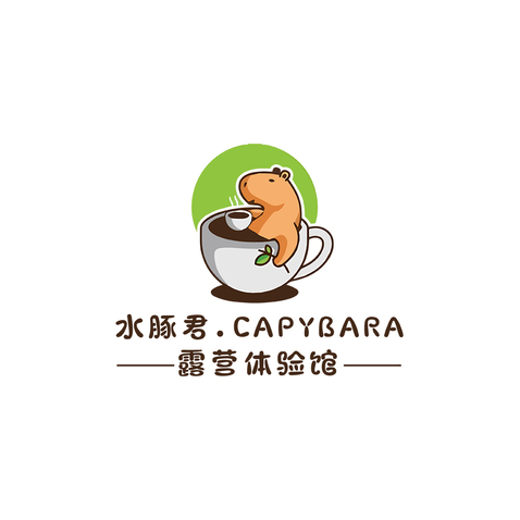 水豚君.capybara露营体验馆logo设计