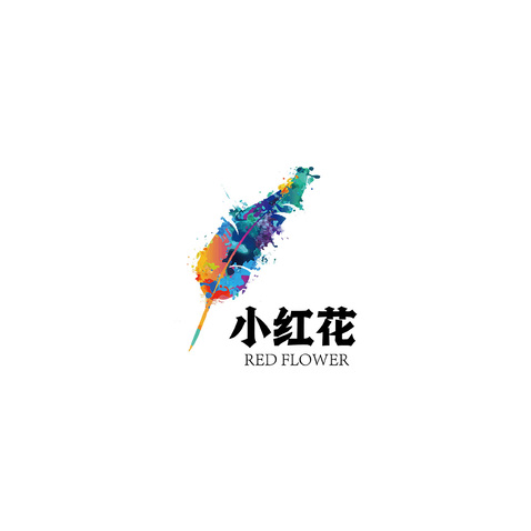 小红花logo设计