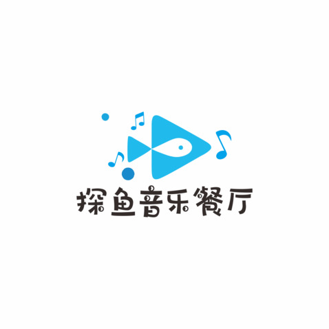 探鱼音乐餐厅logo设计