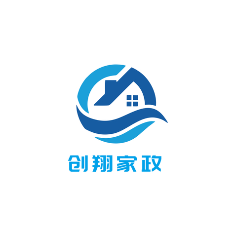 创翔家政logo设计