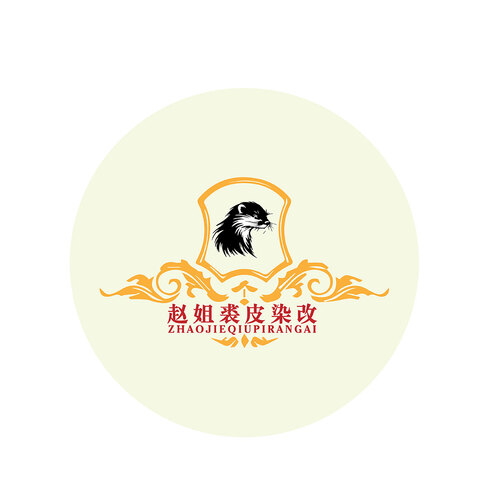 赵姐裘皮染改logo设计