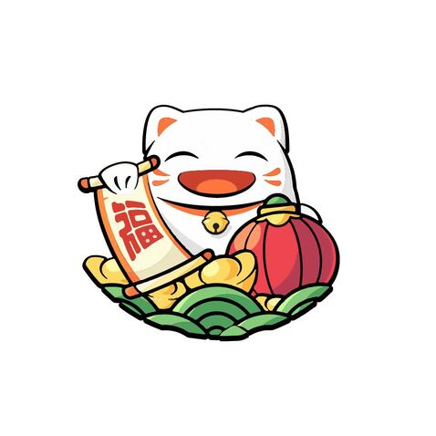 招财猫logo设计