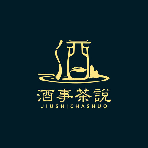 酒事茶说logo设计