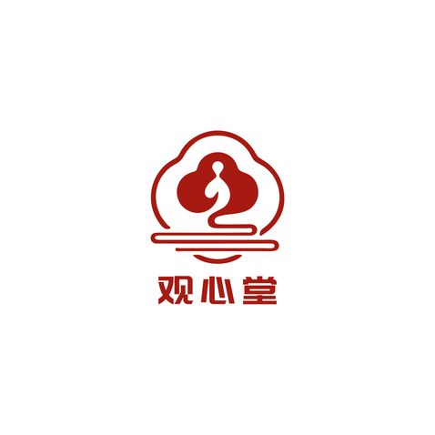 观心堂logo设计