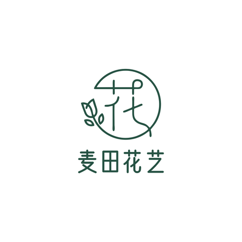 麦田花艺logo设计