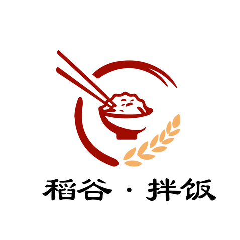 稻谷拌饭logo设计