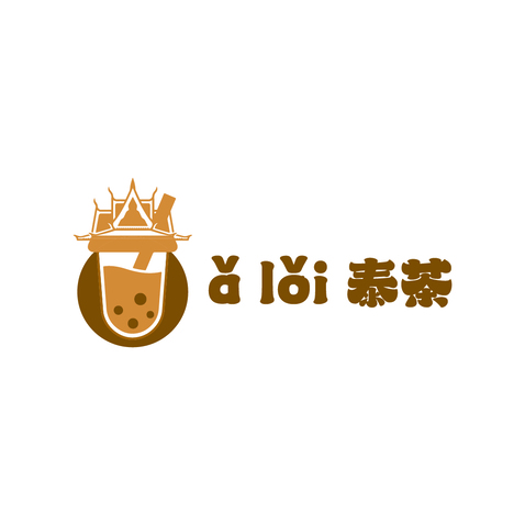 ǎlǒi泰茶logo设计