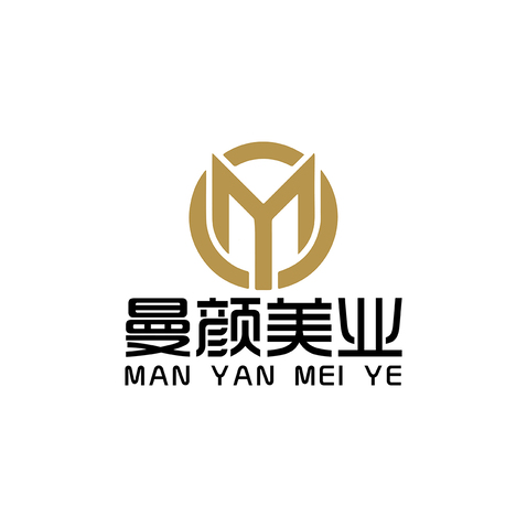 曼颜美业logo设计