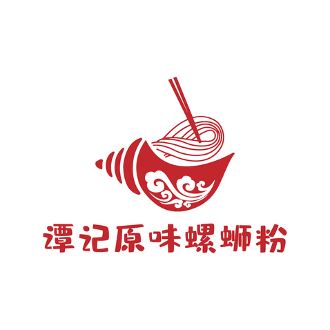 谭记原味螺蛳粉logo设计